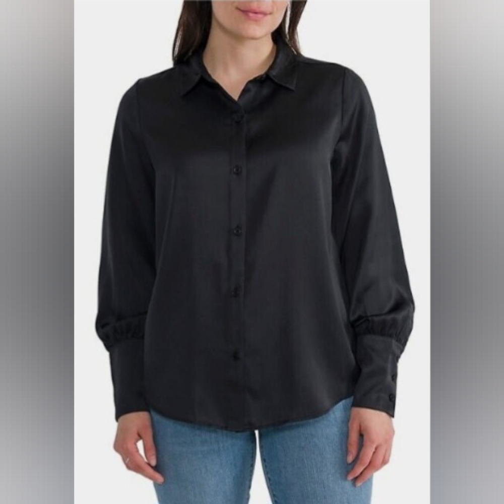 Joie Limited Edition Ladies Black Satin Blouse Size Small